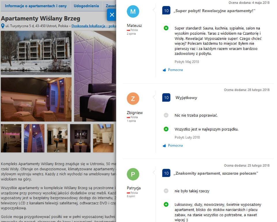 Apartamenty Wislany Brzeg Ustron Extérieur photo